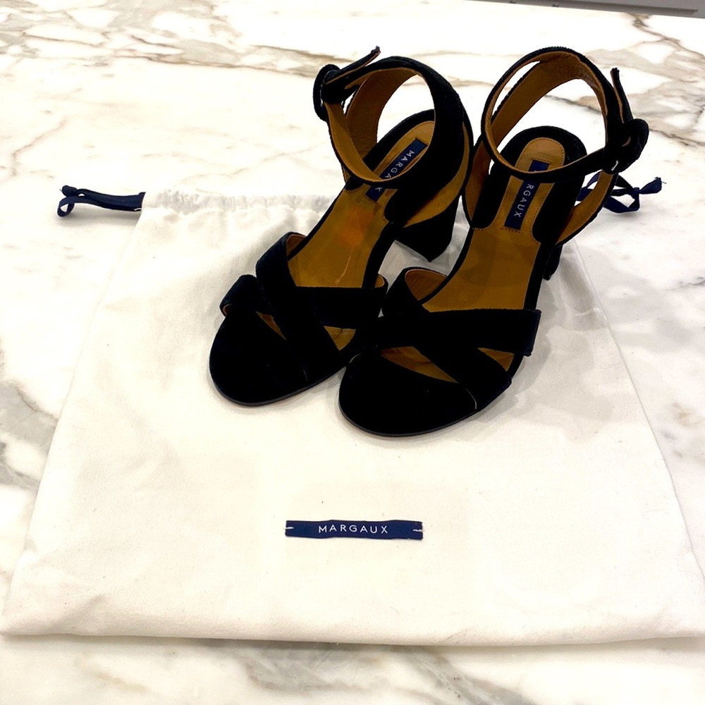 Margaux Uptown Sandal in black velvet